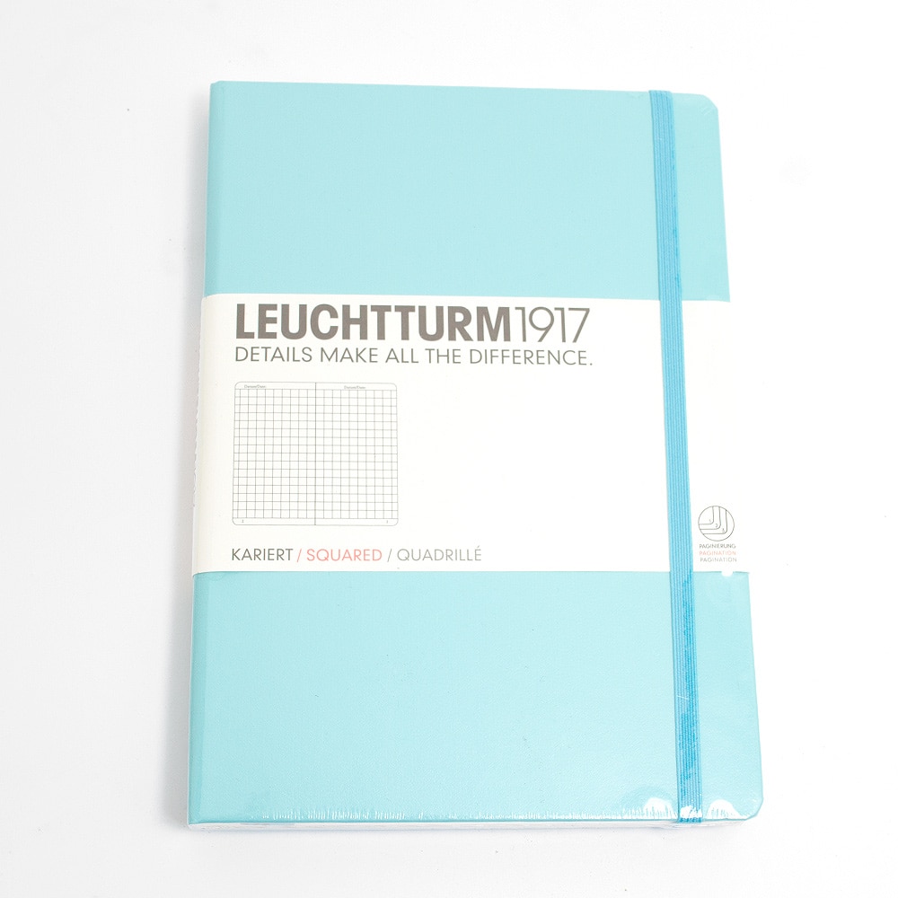 Leuchtturm, A5, Hardcover, Medium, Squared, Light Blue